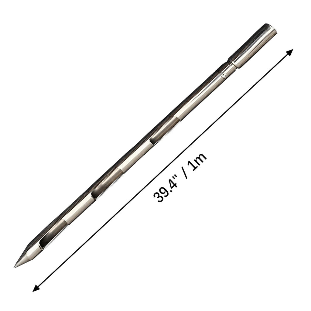 Powder Sampler, Stainless Steel Three Zone Grain Probe Sampler, 39 in. Length x 1 in (3slots)