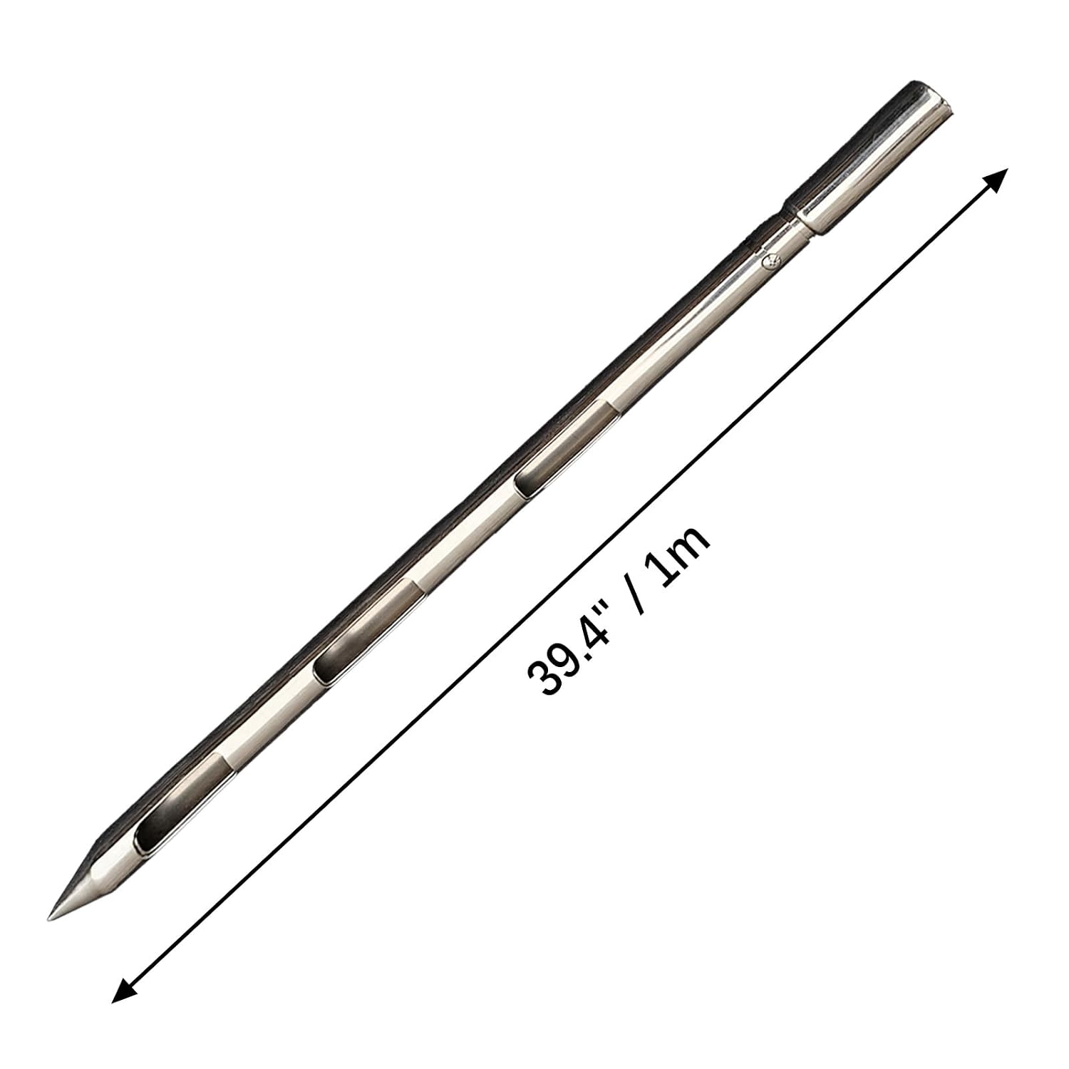 Powder Sampler, Stainless Steel Three Zone Grain Probe Sampler, 39 in. Length x 1 in (3slots)