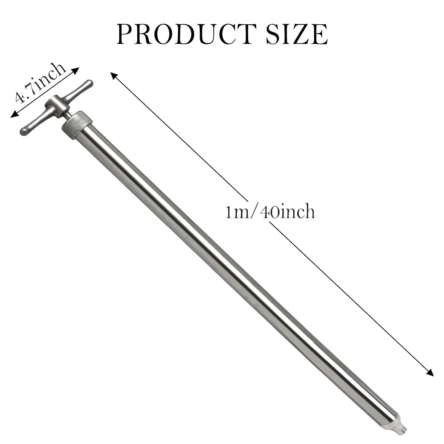 Drum Thief Sampler, 350mL.These Stainless Steel Liquid Samplers are Designed to Extract Samples from Drums, Tanks, and Rail Cars.(40inch)