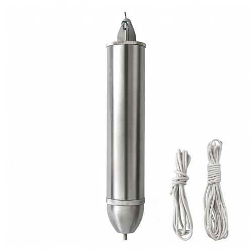 Bacon Bomb Sampler, Liquid Sampler for Retrieving Samples from the Bottoms of Storage Tanks, Tank Cars, and Drums, Bacon Bomb Fuel Sampler with 2 Ropes for Laboratory and Industrial Use（33.8oz）