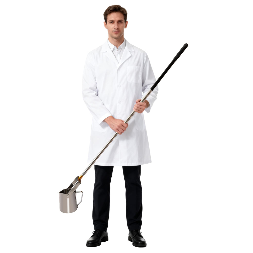 Water Sampler, Telescopic Sampling Dipper for Rivers, Lakes, Streams, Sewers, Labs, Factories, and Wastewater Plants for Water Quality Sampling and Environmental Monitoring (1.5–5 ft, 500 ml)