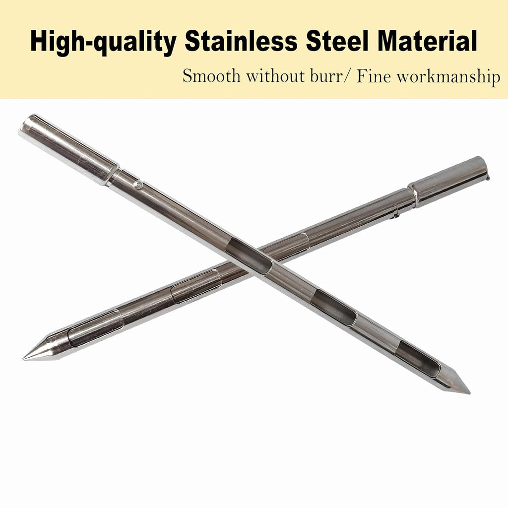 Powder Sampler, Stainless Steel Three Zone Grain Probe Sampler, 39 in. Length x 1 in (3slots)