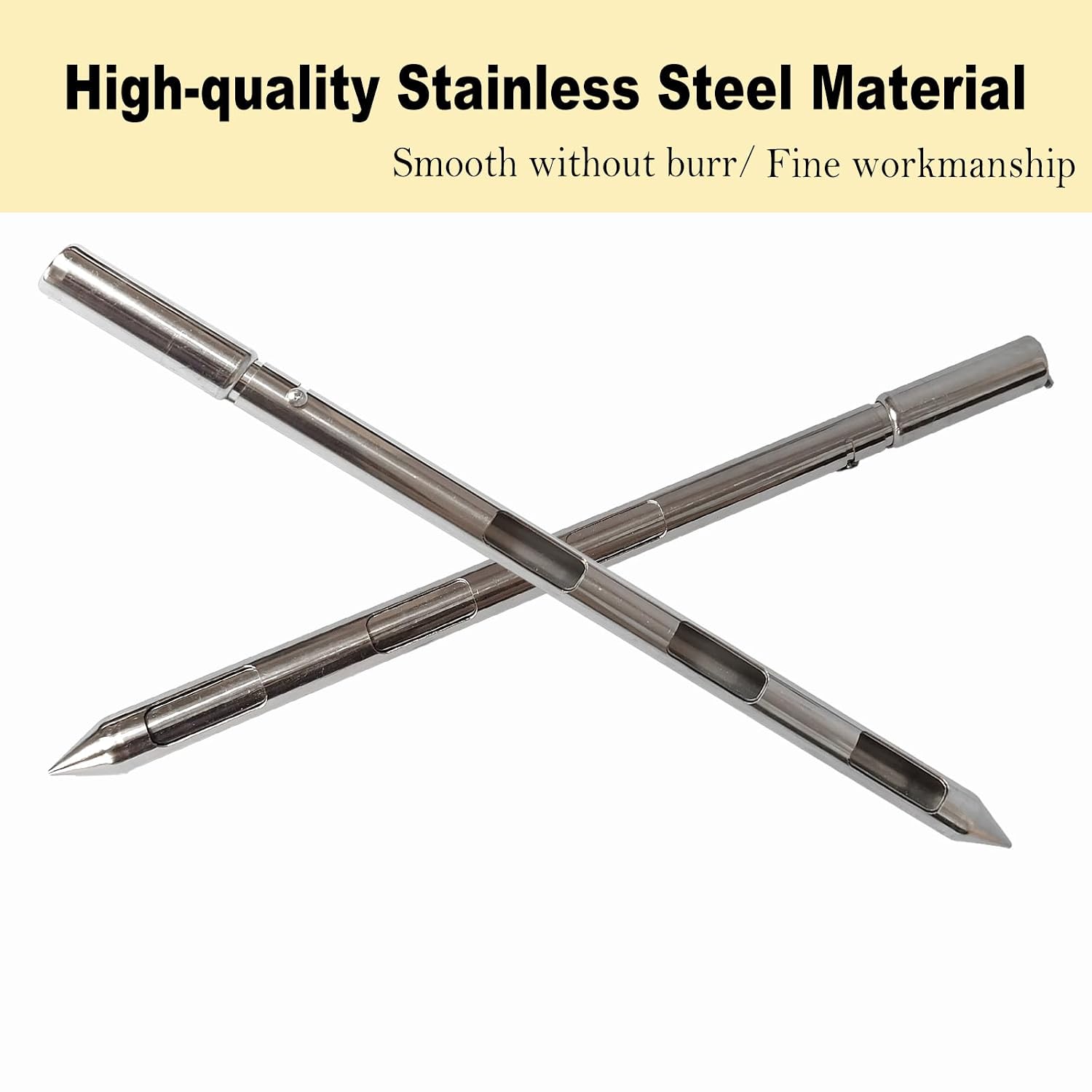 Powder Sampler, Stainless Steel Three Zone Grain Probe Sampler, 39 in. Length x 1 in (3slots)