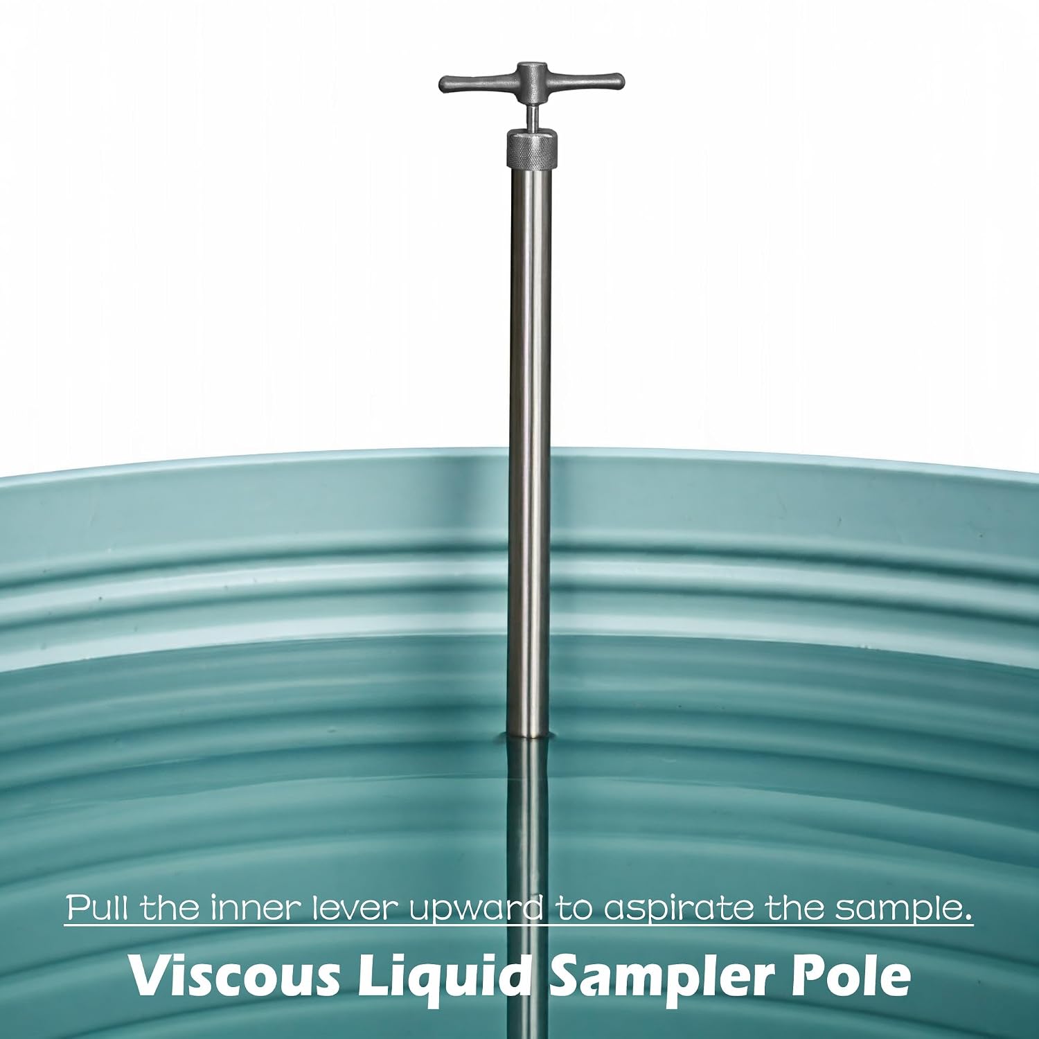 Drum Thief Sampler, 350mL.These Stainless Steel Liquid Samplers are Designed to Extract Samples from Drums, Tanks, and Rail Cars.(40inch)