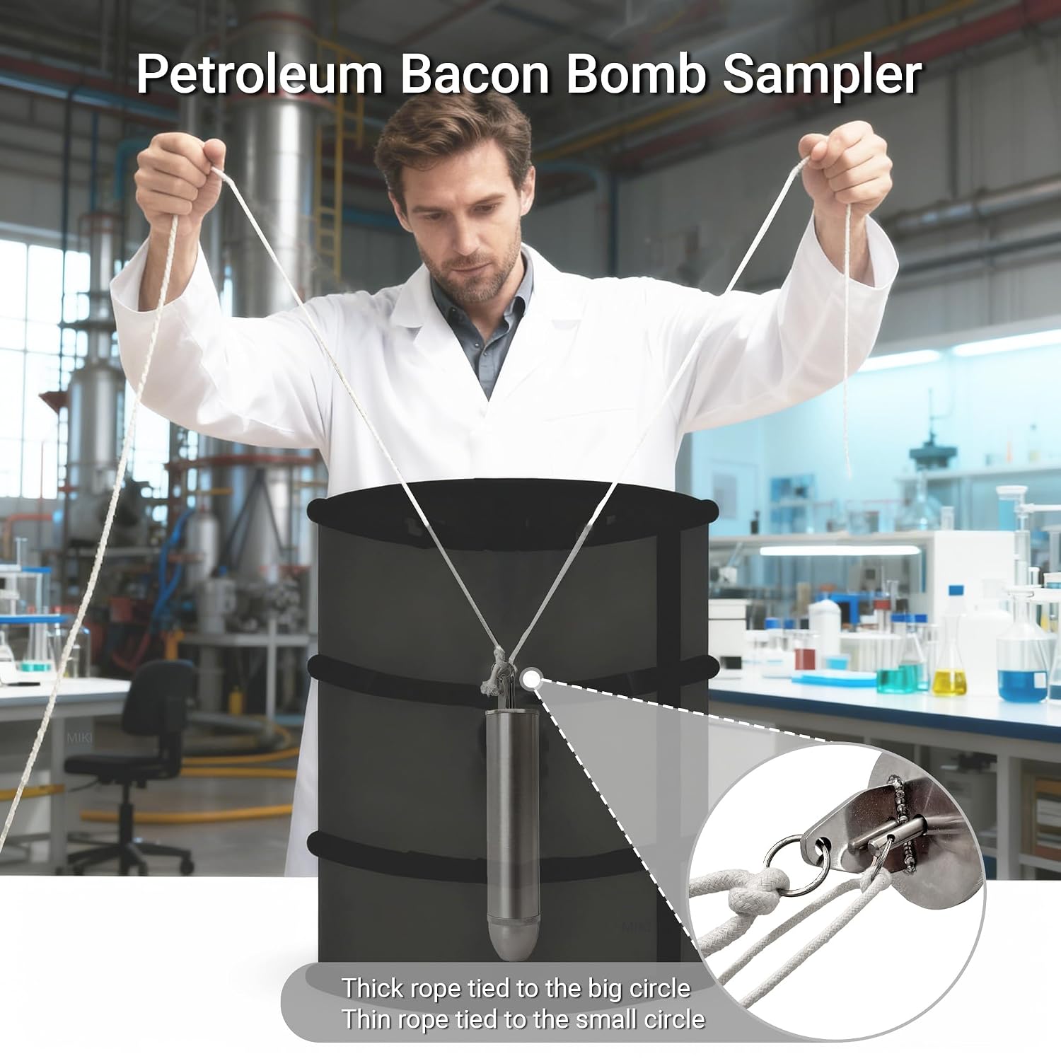 304 Stainless Steel Petroleum Bottom Sampler（33.8oz）