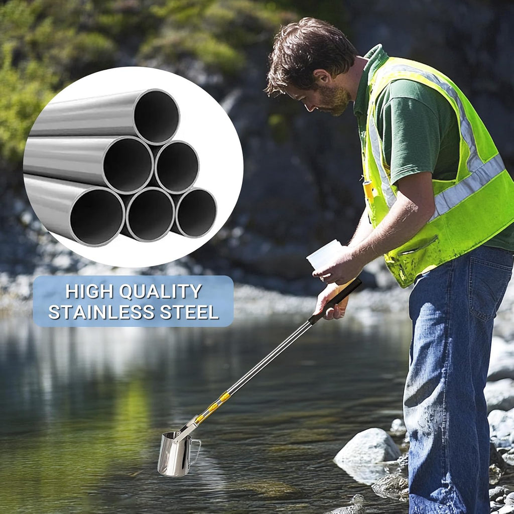Telescopic Water Sampler, Stainless Steel Water Sampler Dipper(500ml,5ft)