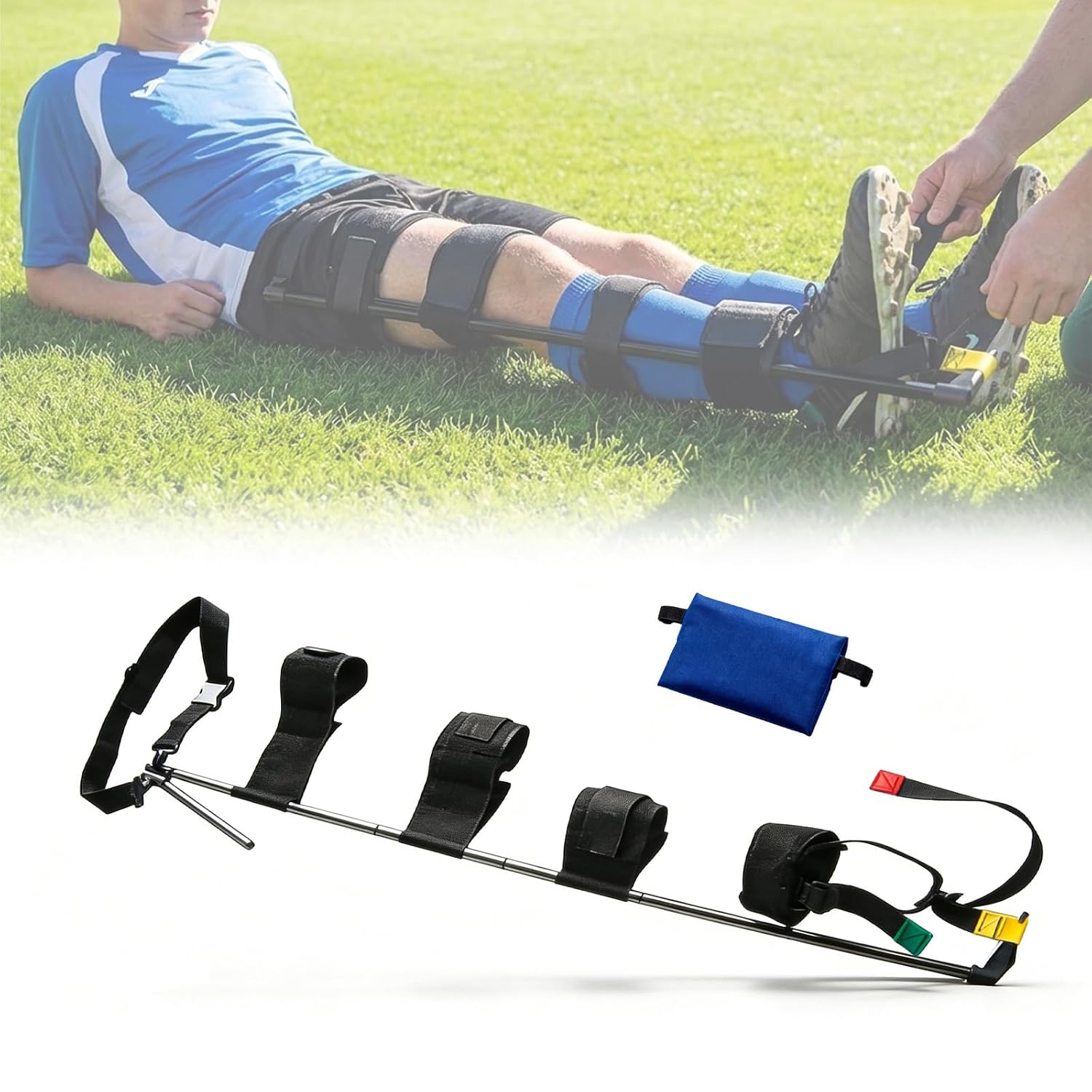 Professional Emergency Leg Traction Splint, Portable Leg Immobilization Device for Adult and Child, Aluminum First Aid Trauma Kit for EMS, EMT, Fire and Rescue