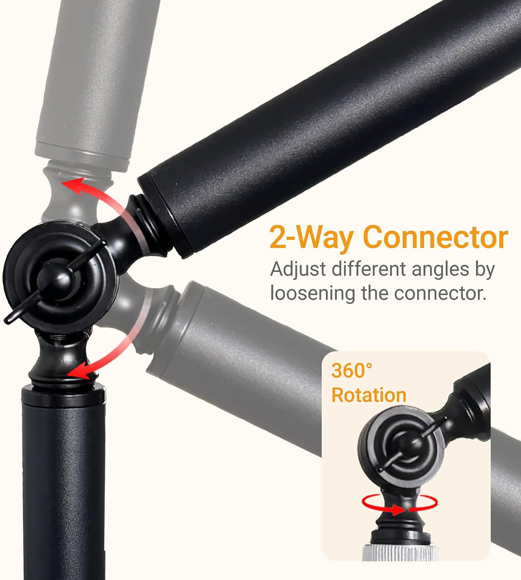 Dust Collection Boom Arm, Tool Free Clamp On Vacuum Hose Mount for Desktop CNC Machines, Adjustable Overhead Support Hose Holder for more Shop Vac Hoses, Table Saw Dust Collection System(Without Tube)