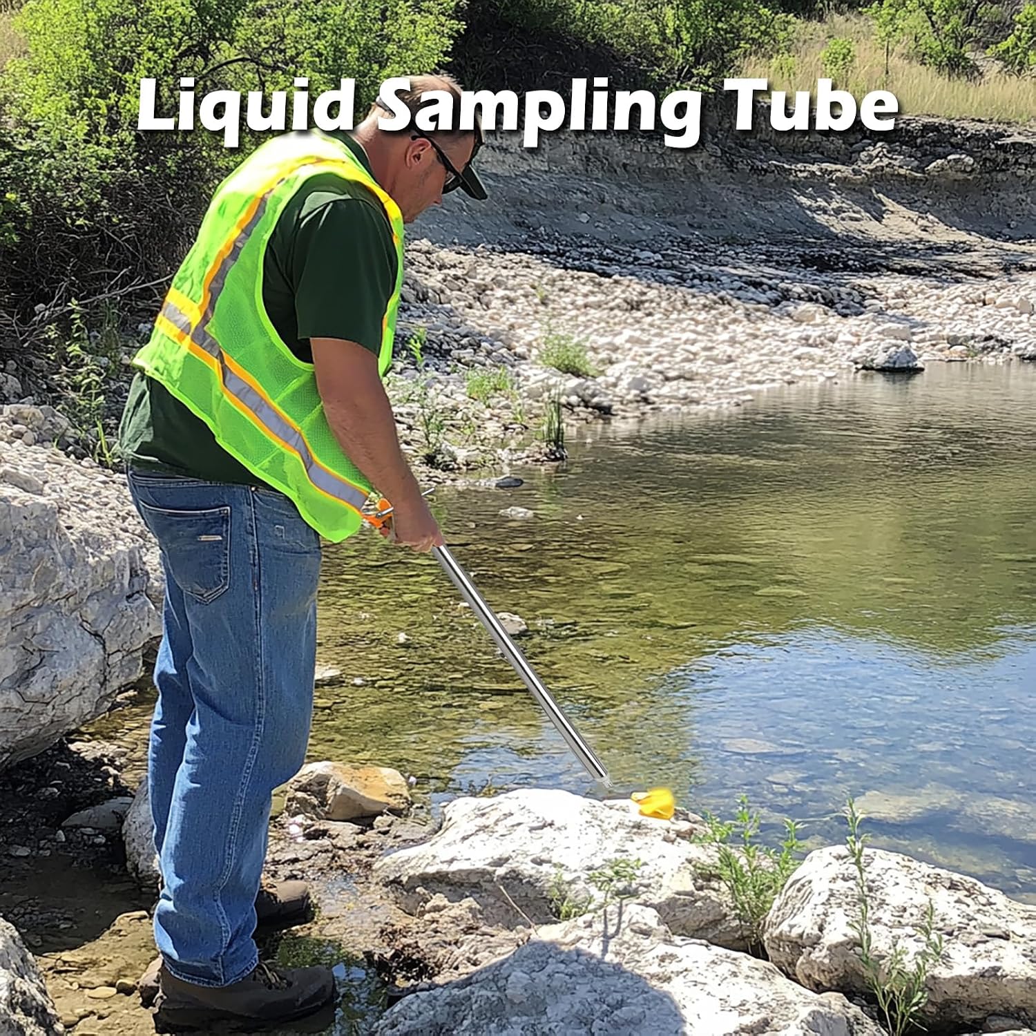 Drum Thief Sampler, 350mL.These Stainless Steel Liquid Samplers are Designed to Extract Samples from Drums, Tanks, and Rail Cars.(40inch)
